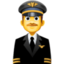 man pilot Emoji on Facebook