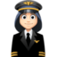 woman pilot Emoji on Facebook