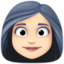 Emoji de cara de mujer en Facebook
