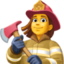 Emoji de mujer bombero en Facebook