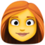 Emoji de mujer en Facebook