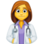 Emoji de mujer médico en Facebook