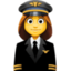 Emoji de mujer piloto en Facebook