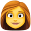 Emoji de cara de mujer en Facebook