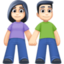 woman and man holding hands Emoji on Facebook