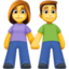 woman and man holding hands Emoji on Facebook