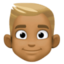 Emoji de hombre: cabello rubio en Facebook