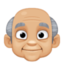 Emoji de hombre viejo en Facebook