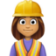 woman construction worker Emoji on Facebook