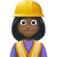 woman construction worker Emoji on Facebook