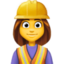 Emoji de mujer trabajadora de la construcción en Facebook