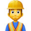 man construction worker Emoji on Facebook