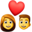 couple with heart Emoji on Facebook