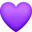 blue heart Emoji on Facebook