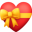 heart with ribbon Emoji on Facebook