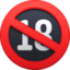 Emoji de prohibido menores de 18 años en Facebook