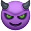 smiling face with horns Emoji on Facebook