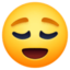 relieved face Emoji on Facebook