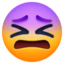 confounded face Emoji on Facebook