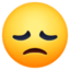 disappointed face Emoji on Facebook