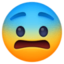 fearful face Emoji on Facebook