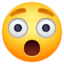 astonished face Emoji on Facebook