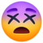 dizzy face Emoji on Facebook