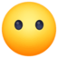 face without mouth Emoji on Facebook