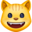 grinning cat Emoji on Facebook