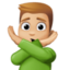 man gesturing NO Emoji on Facebook