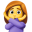 woman gesturing NO Emoji on Facebook