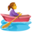 woman rowing boat Emoji on Facebook