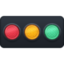 horizontal traffic light Emoji on Facebook