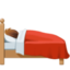 Emoji de persona en la cama en Facebook