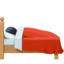 Emoji de persona en la cama en Facebook