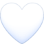 white heart Emoji on Facebook