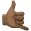 Emoji de mano de llámame en Facebook