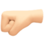 left-facing fist Emoji on Facebook