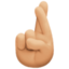 crossed fingers Emoji on Facebook