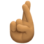crossed fingers Emoji on Facebook