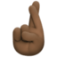 crossed fingers Emoji on Facebook