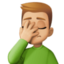 man facepalming Emoji on Facebook