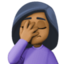 woman facepalming Emoji on Facebook