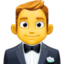 Emoji de hombre en esmoquin en Facebook