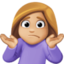 woman shrugging Emoji on Facebook