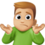 man shrugging Emoji on Facebook