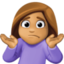 woman shrugging Emoji on Facebook