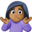 woman shrugging Emoji on Facebook