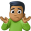 man shrugging Emoji on Facebook