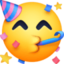 partying face Emoji on Facebook